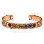 Preview: Kupferarmband mit 7 Chakramineralien magnetisch